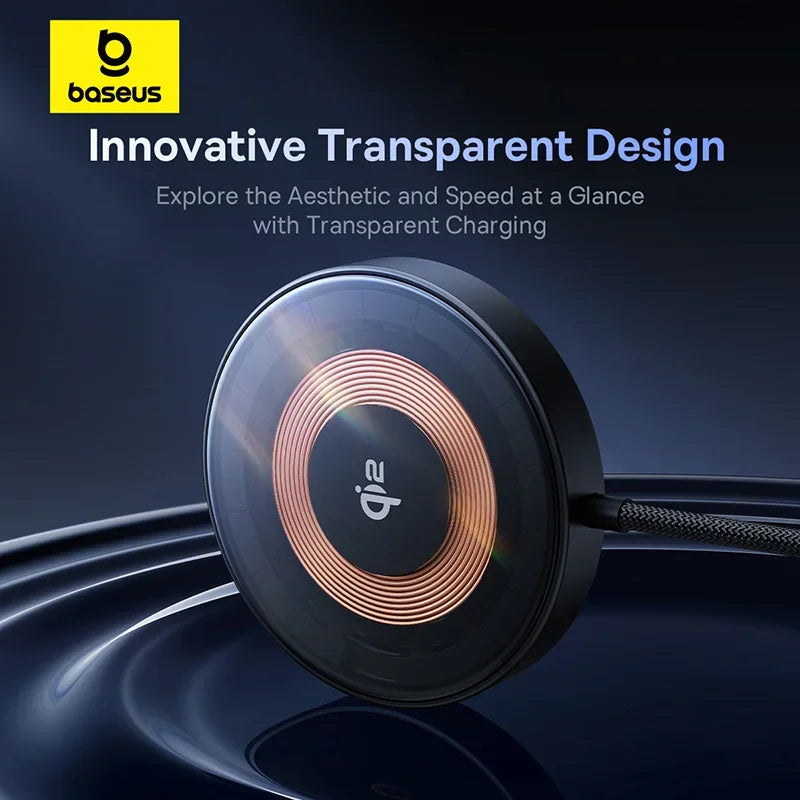 Chargeur Sans Fil Magnétique 15W Certifié Qi2 avec Support Intégré