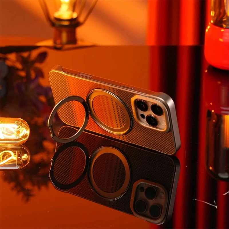 Coque Fibre de Carbone avec Support Magnétique