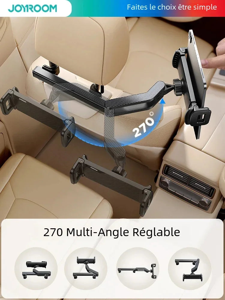 Support Tablette & Smartphone – Appui-tête Voiture avec Bras Pliable