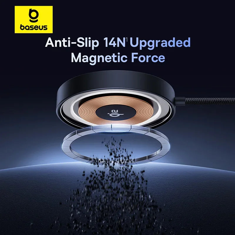 Chargeur Sans Fil Magnétique 15W Certifié Qi2 avec Support Intégré