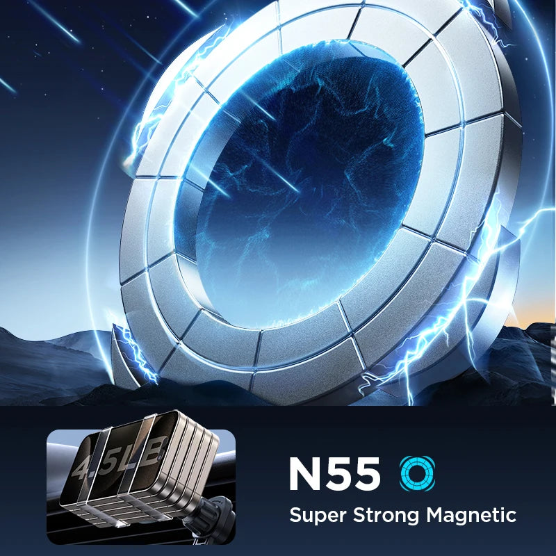 Support Téléphone Magnétique avec Charge Sans Fil 15W