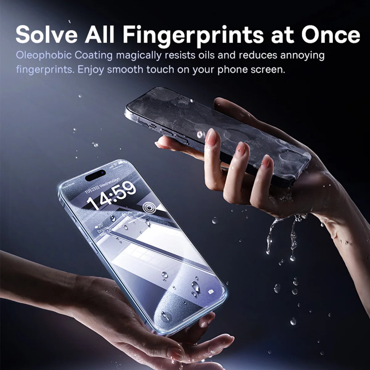 Baseus Verre Trempé HD & Anti-Espion – Pour iPhone