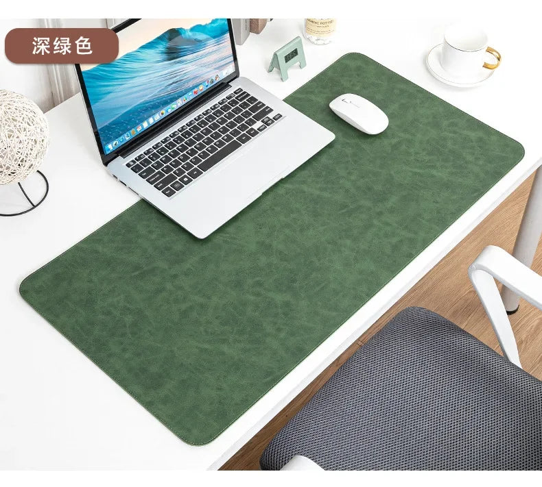 Tapis de Bureau en Cuir PU – Grande Surface Antidérapante
