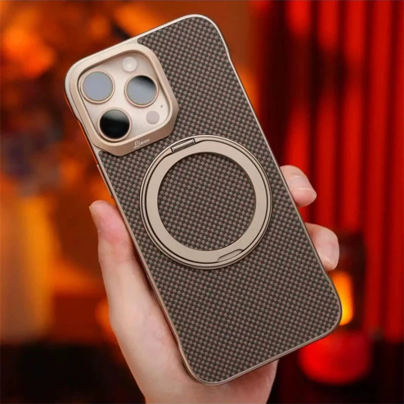 Coque Fibre de Carbone avec Support Magnétique