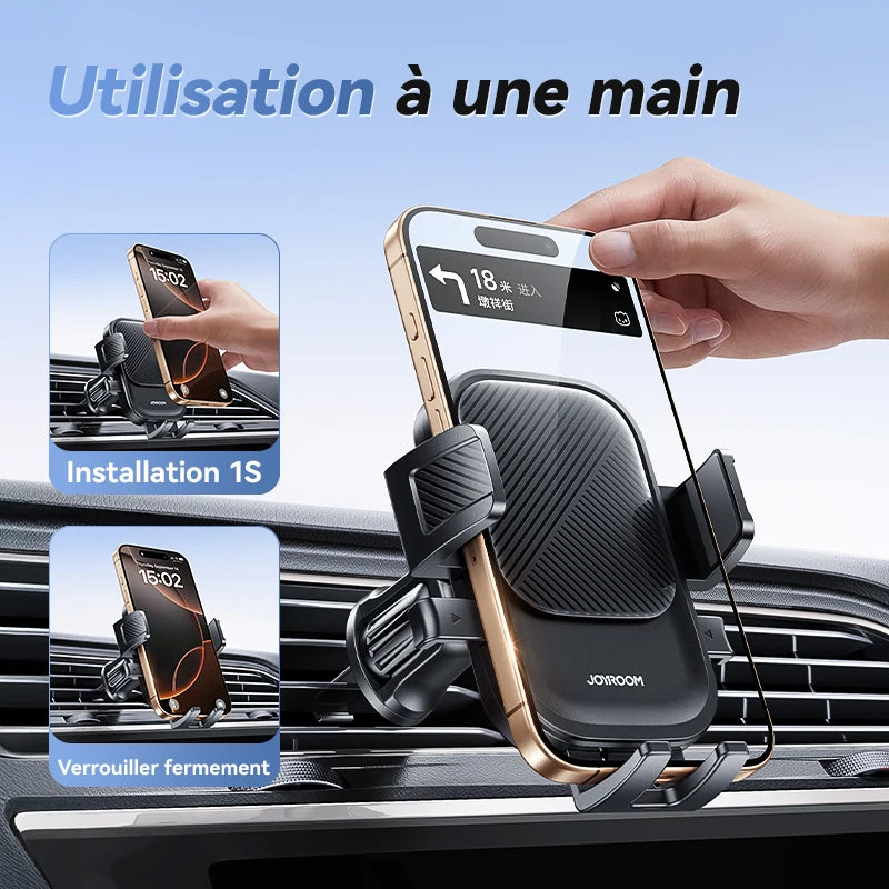 Support Téléphone Voiture – Fixation Grille d’Aération