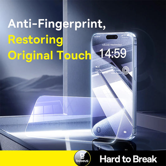 Baseus Verre Trempé HD & Anti-Espion – Pour iPhone
