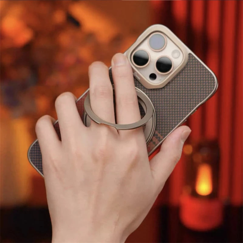 Coque Fibre de Carbone avec Support Magnétique