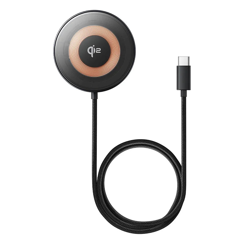 Chargeur Sans Fil Magnétique 15W Certifié Qi2 avec Support Intégré