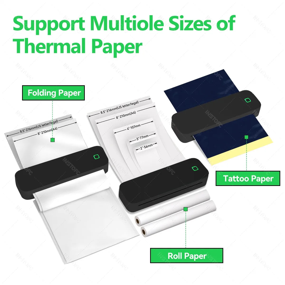 Imprimante Thermique Portable A4 INSTOFC