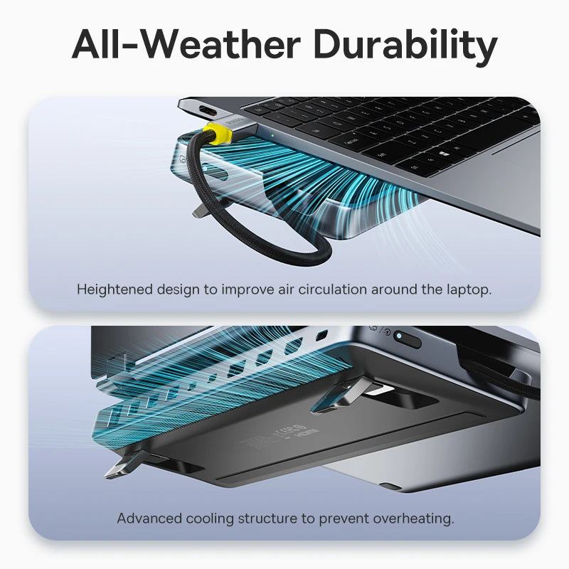 Baseus EliteJoy EH3 – Hub USB-C 12-en-1 avec Support pour Triple Écran 4K
